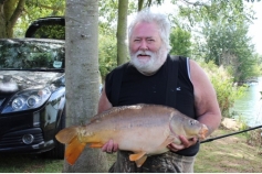 Bailiff Peter Tuke with a last gasp mirror of 17.15 on his last visit before the enforced close season on ASL on 28/08/15.